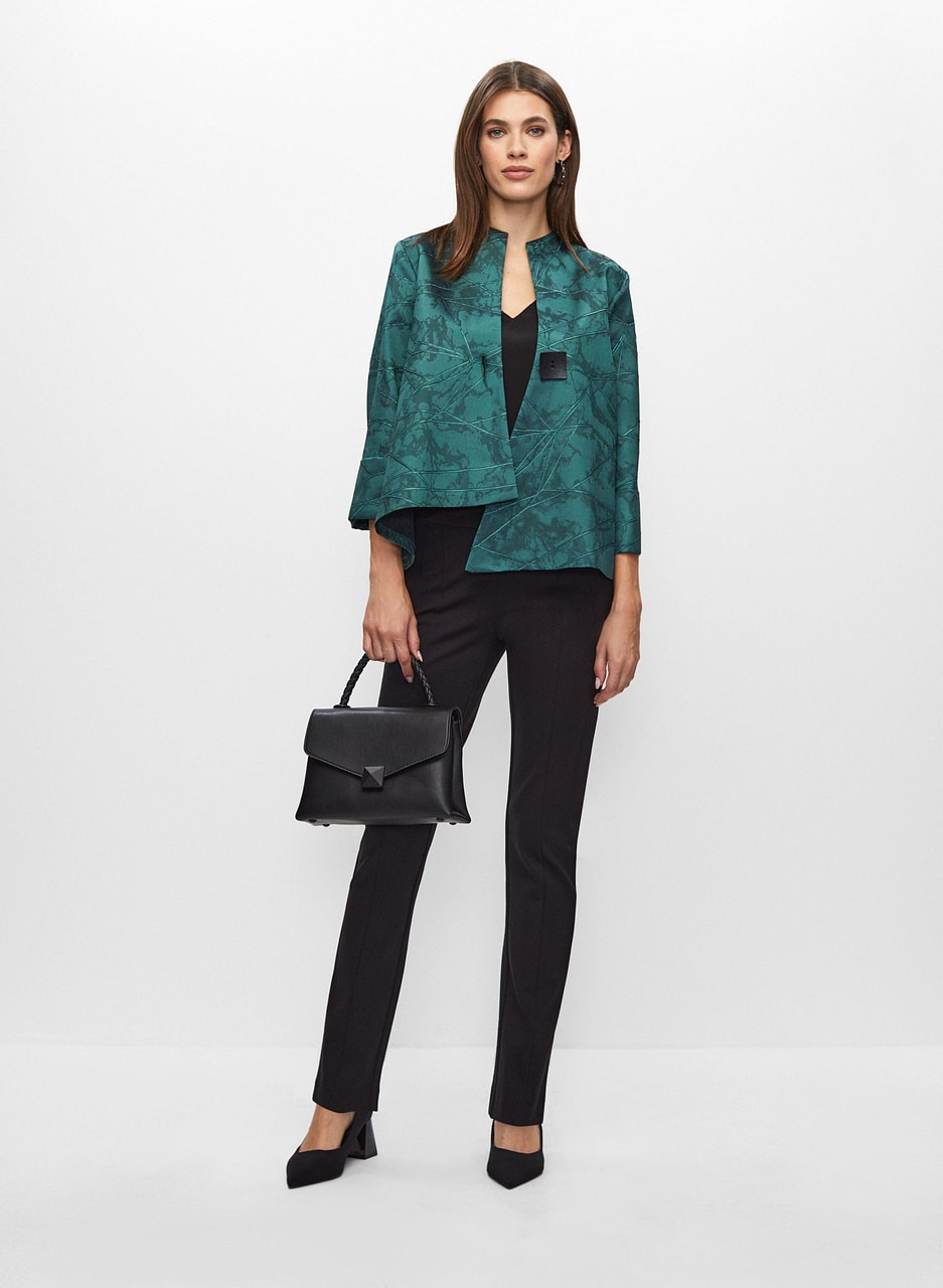 Joseph Ribkoff - Marble Motif Asymmetric Jacket