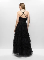 Tiered Mesh Gown