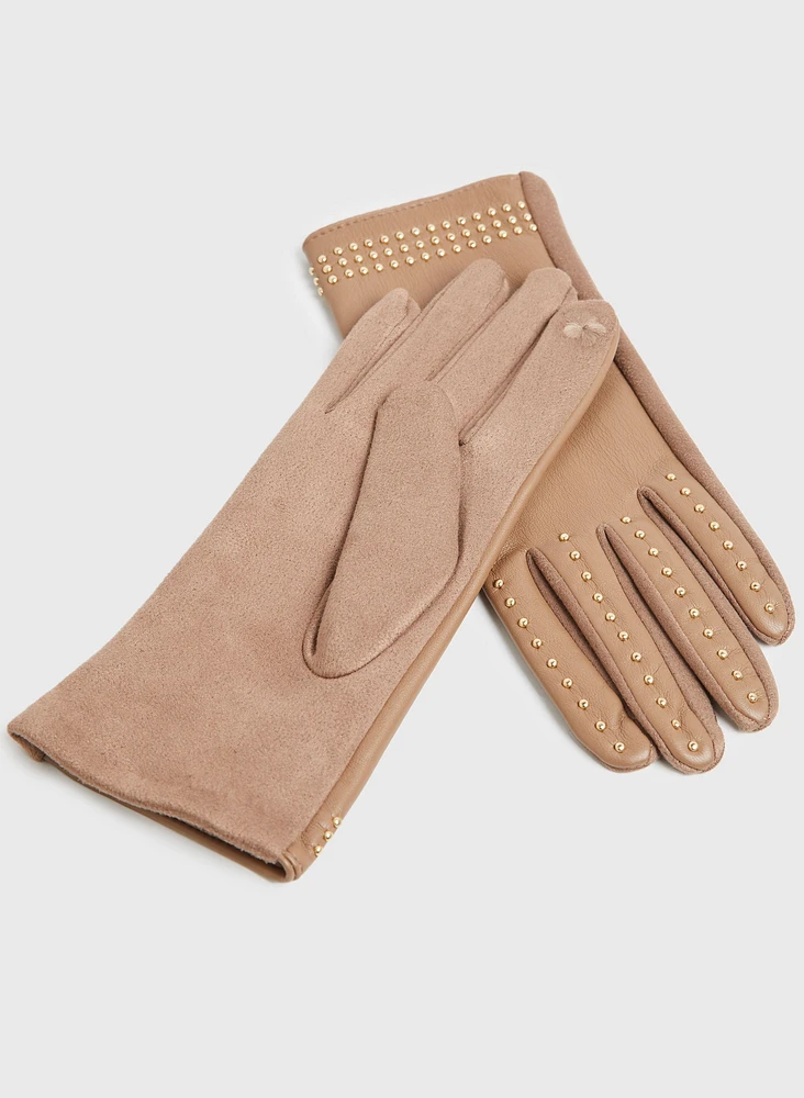 Stud Detail Gloves