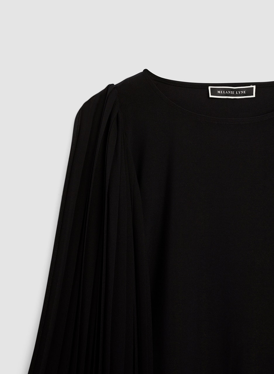 Pleated Chiffon Sleeve Top