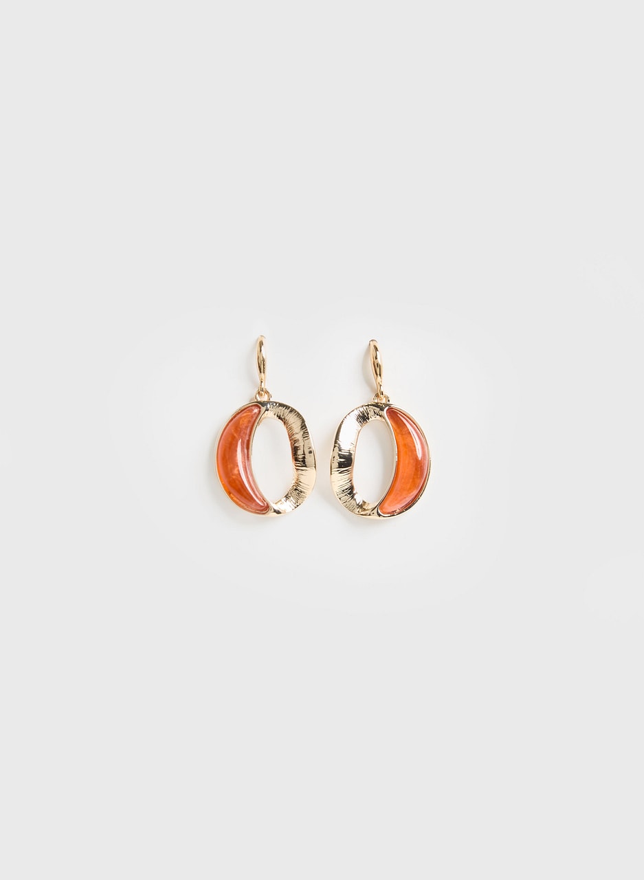 Enamel Link Drop Earrings