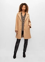 Textured Wool Blend Coat