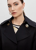 Button Detail Trench Coat