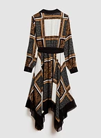 Asymmetrical Faux Wrap Dress