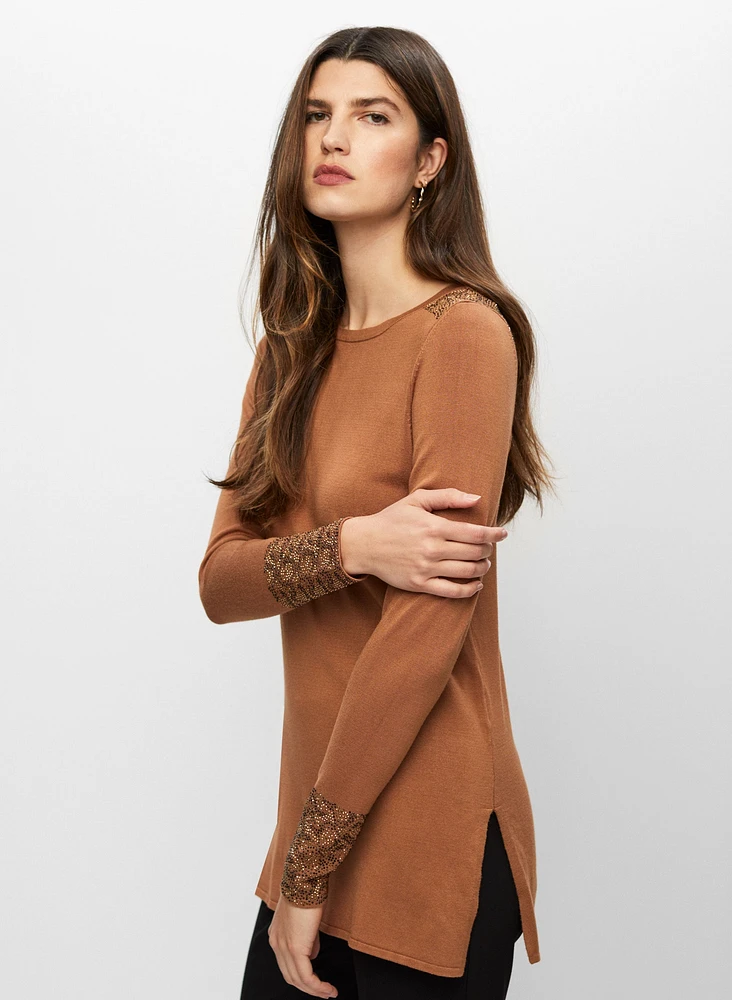 Essential Embellished Tunic Sweater