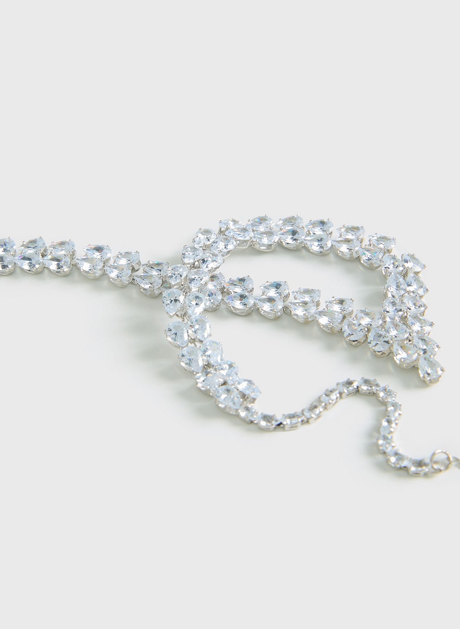 V-Shaped Crystal Stone Necklace