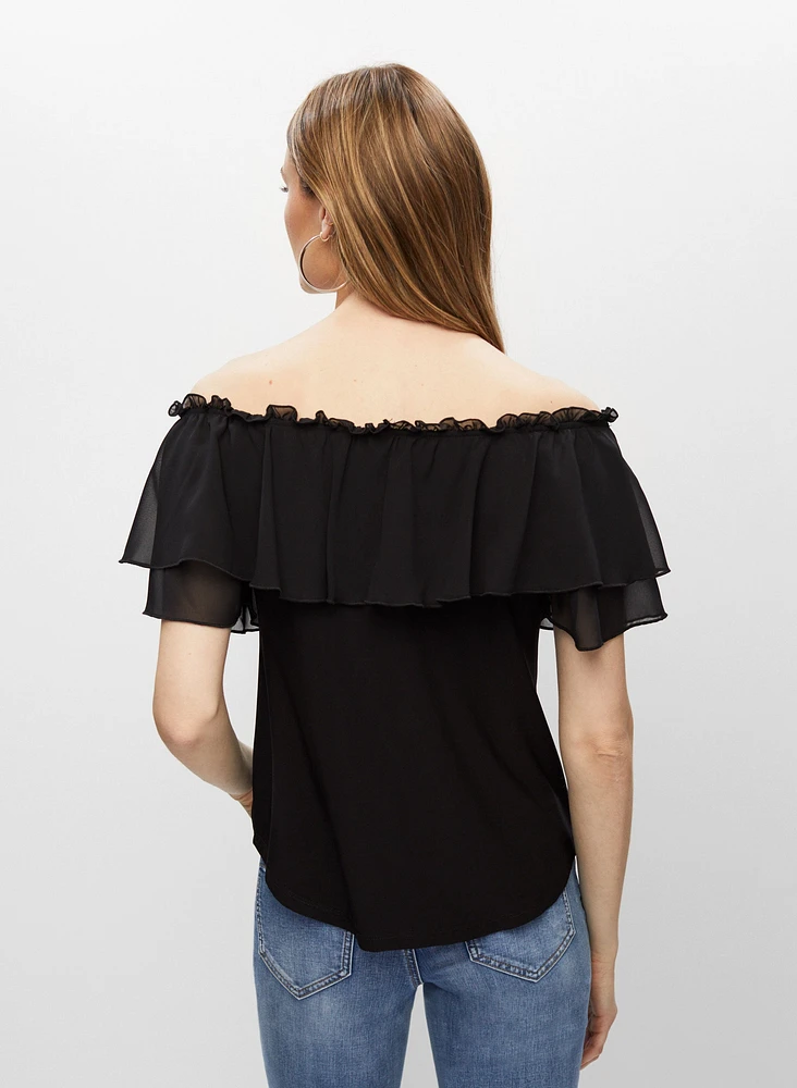 Ruffle Off The Shoulder Top