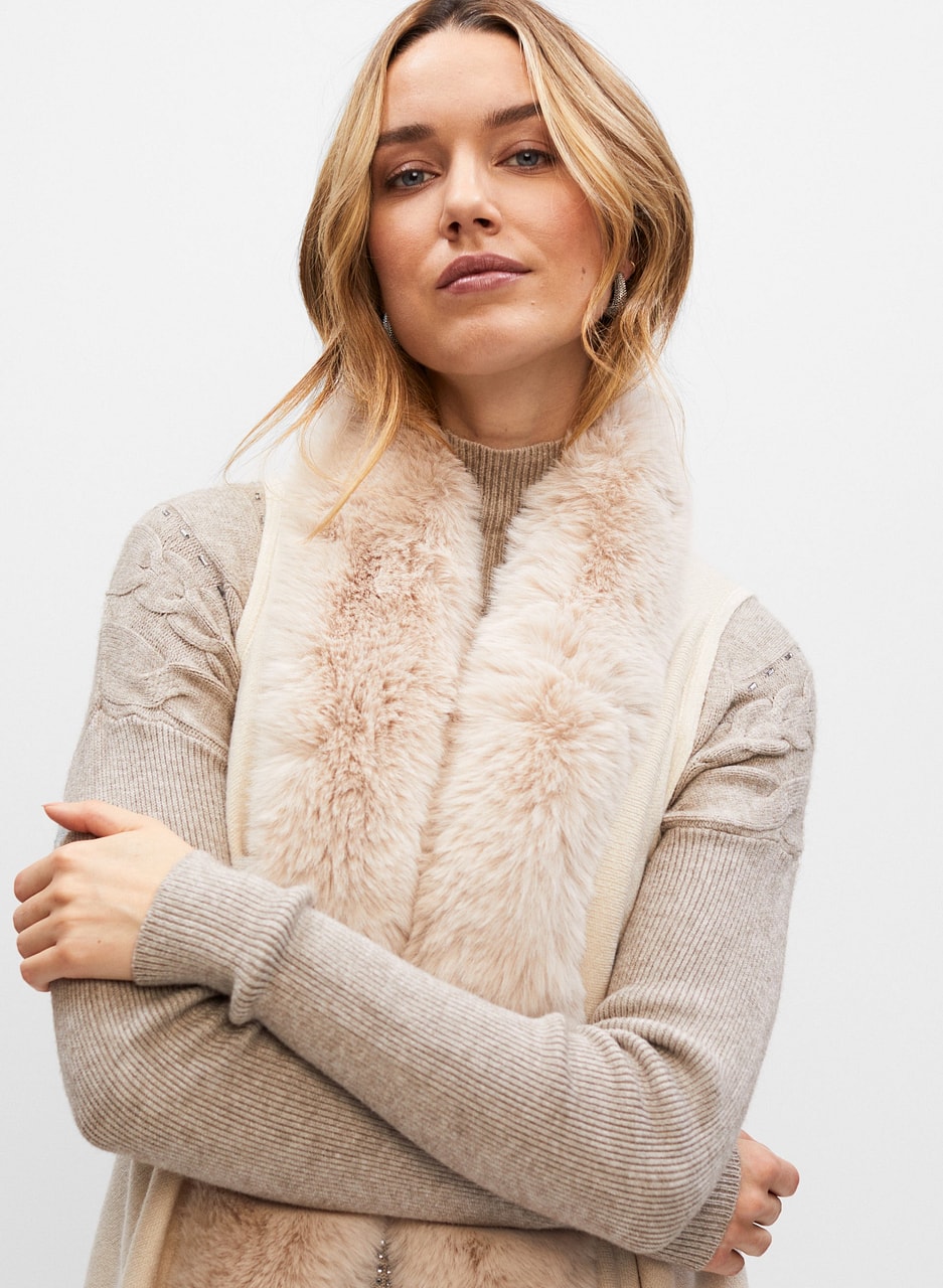 Joseph Ribkoff - Faux Fur Trim Vest