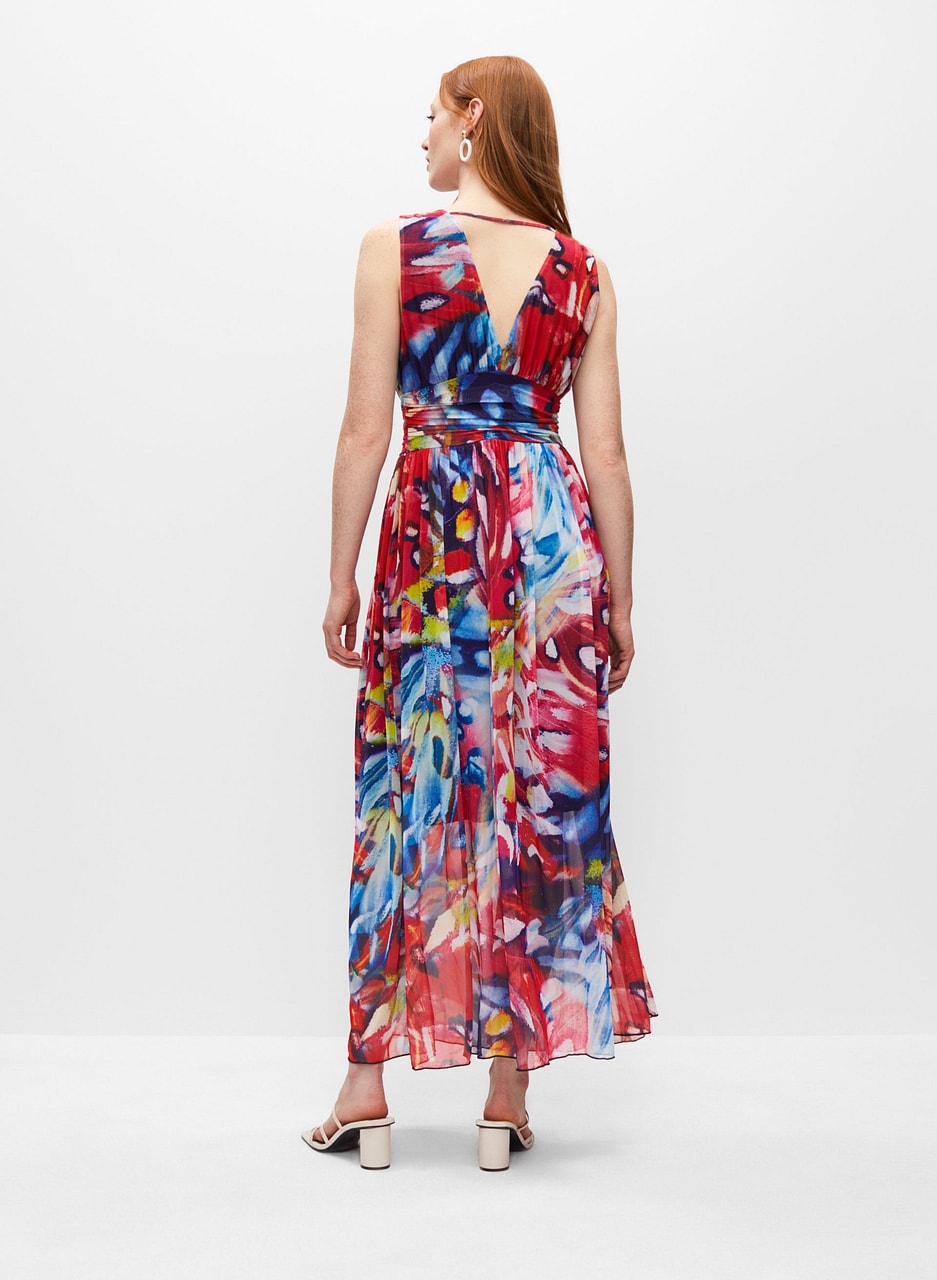 Abstract Print Maxi Dress