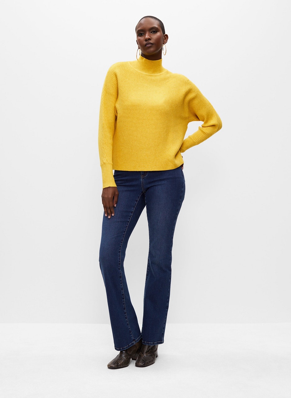 Ribbed Mock Neck Sweater