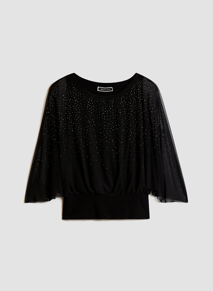 Glitter Mesh Top