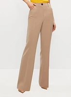 Pleated Flare Leg Pants