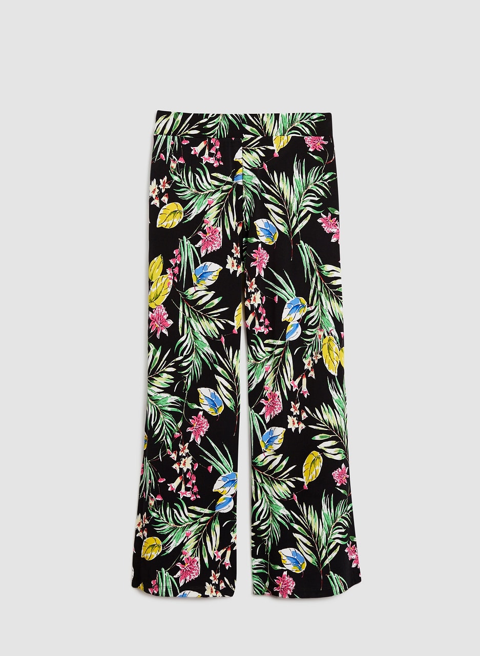 Tropical Print Palazzo Pants