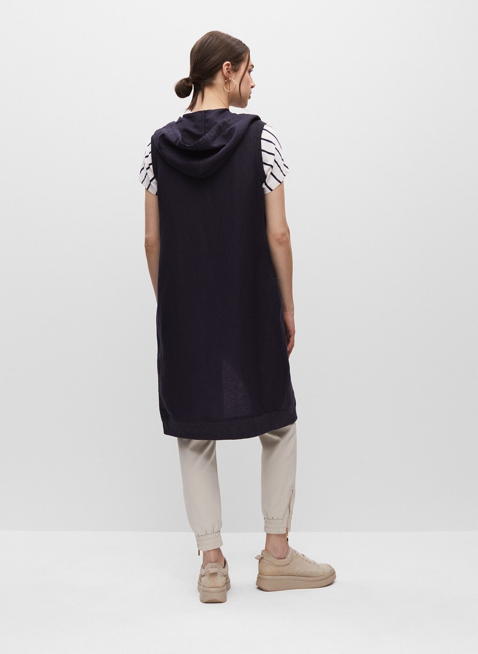 Sleeveless Linen Duster