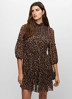 Leopard Print Tiered Dress