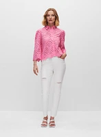 Embroidered Eyelet Blouse