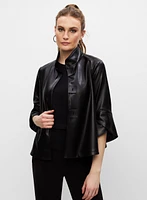 Joseph Ribkoff - Button Detail Vegan Leather Jacket