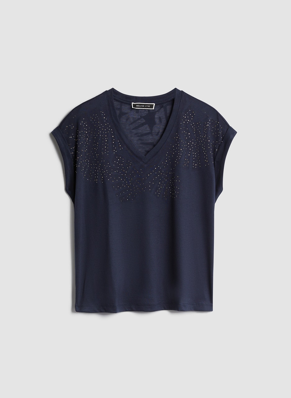 Stud Detail Short Sleeve Tee