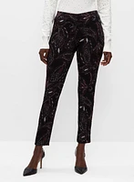 Paisley Print Pull-On Pants