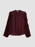 Ruffle Sleeve Blouse