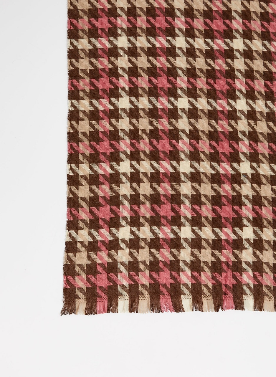 Houndstooth Plaid Scarf