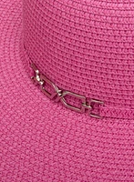Buckle Detail Straw Hat
