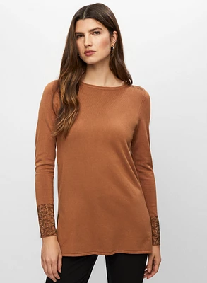 Essential Embellished Tunic Sweater