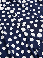 Button Front Polka Dot Dress