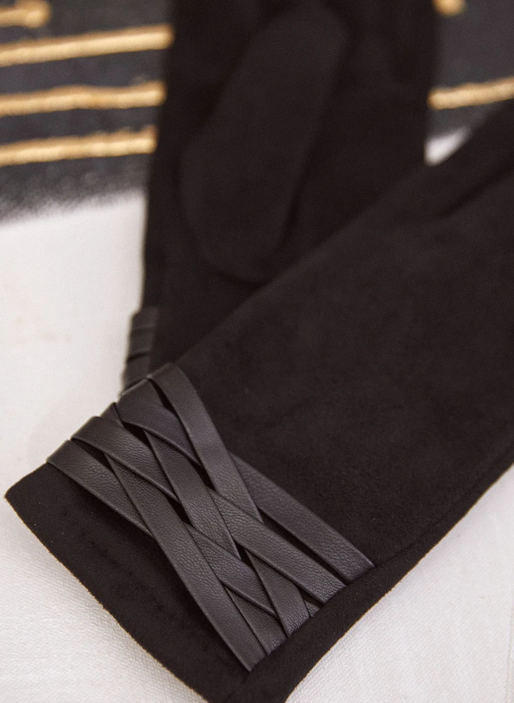 Faux Suede Gloves