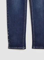 Stud Detail Straight Leg Jeans