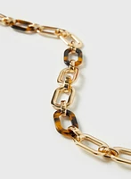 Resin & Chain Link Necklace