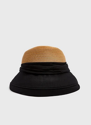 Two-Tone Cloche Hat