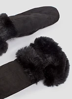 Faux Suede Mitts