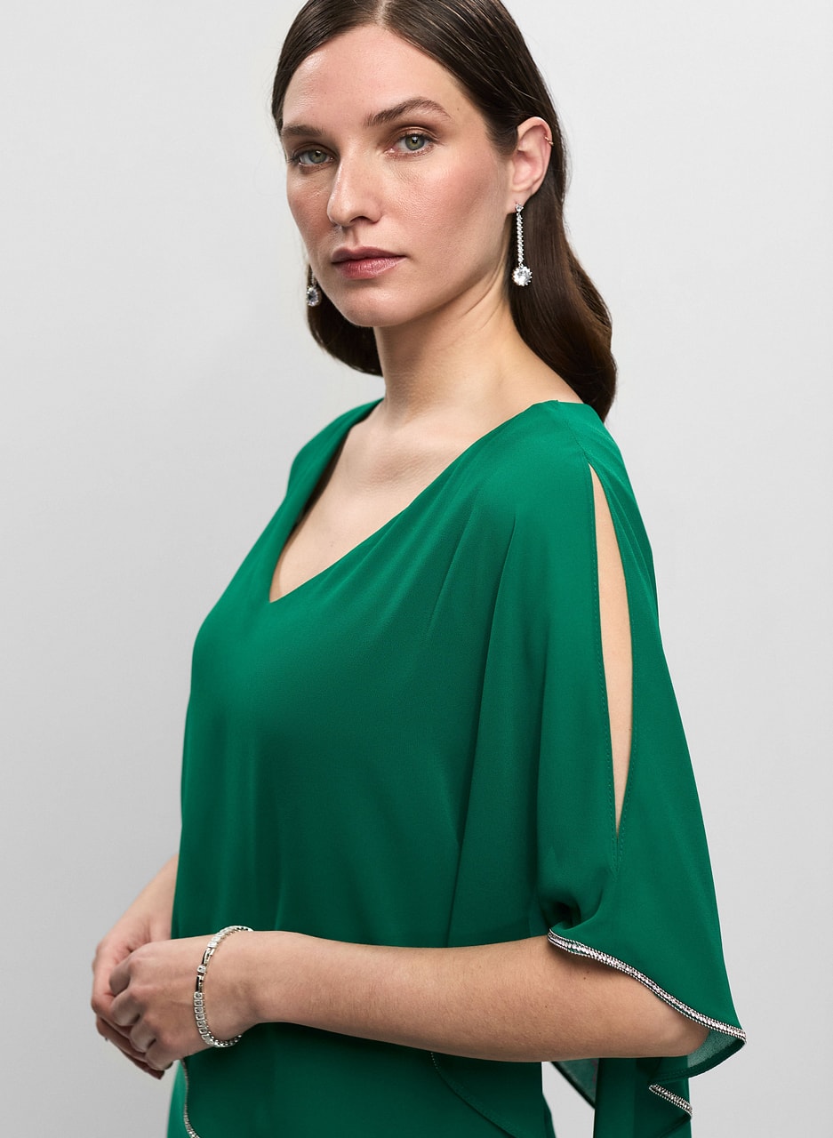 Joseph Ribkoff - Chiffon Poncho Dress