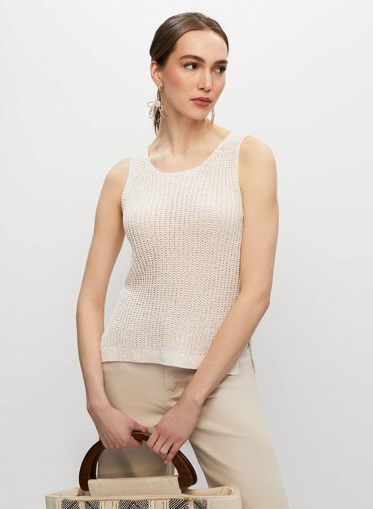 Open Weave Sleeveless Pullover