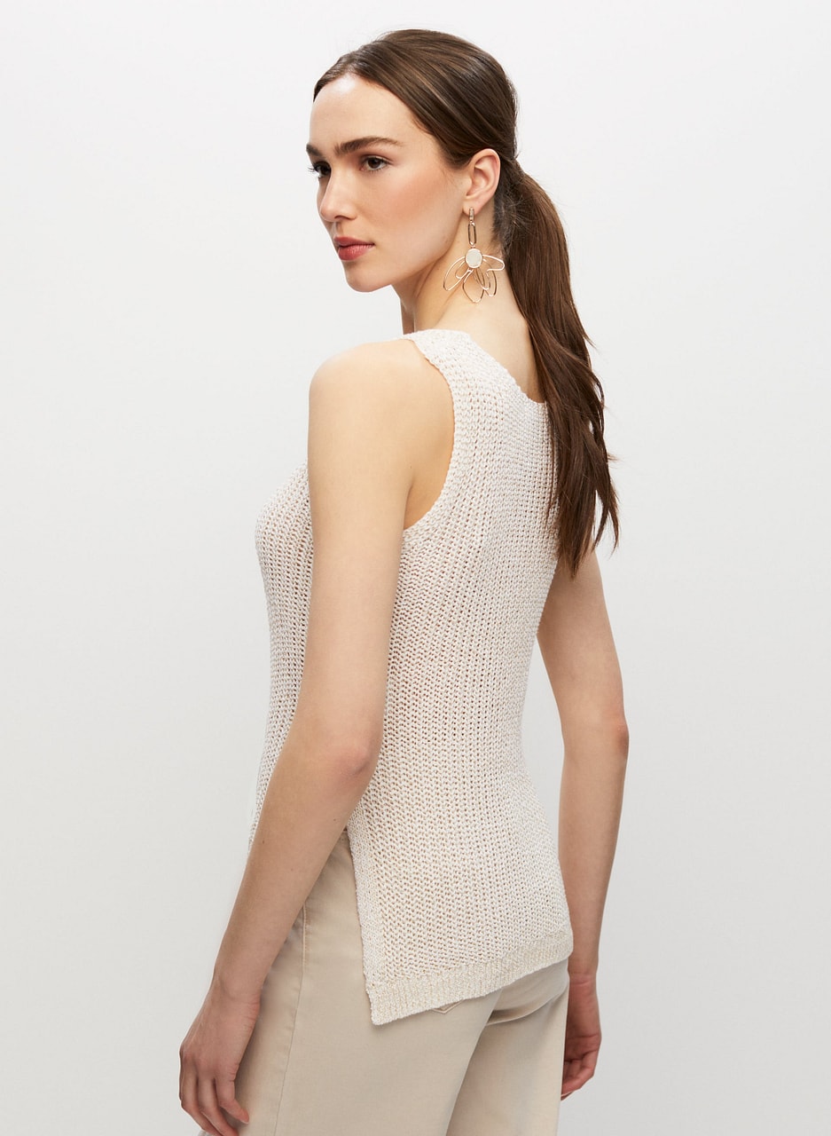 Open Weave Sleeveless Pullover