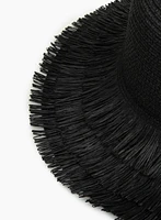 Fringe Detail Straw Hat