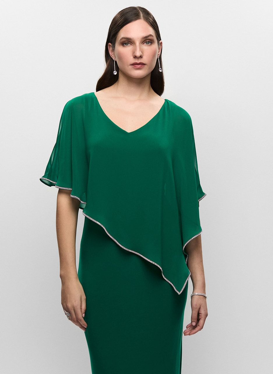 Joseph Ribkoff - Chiffon Poncho Dress