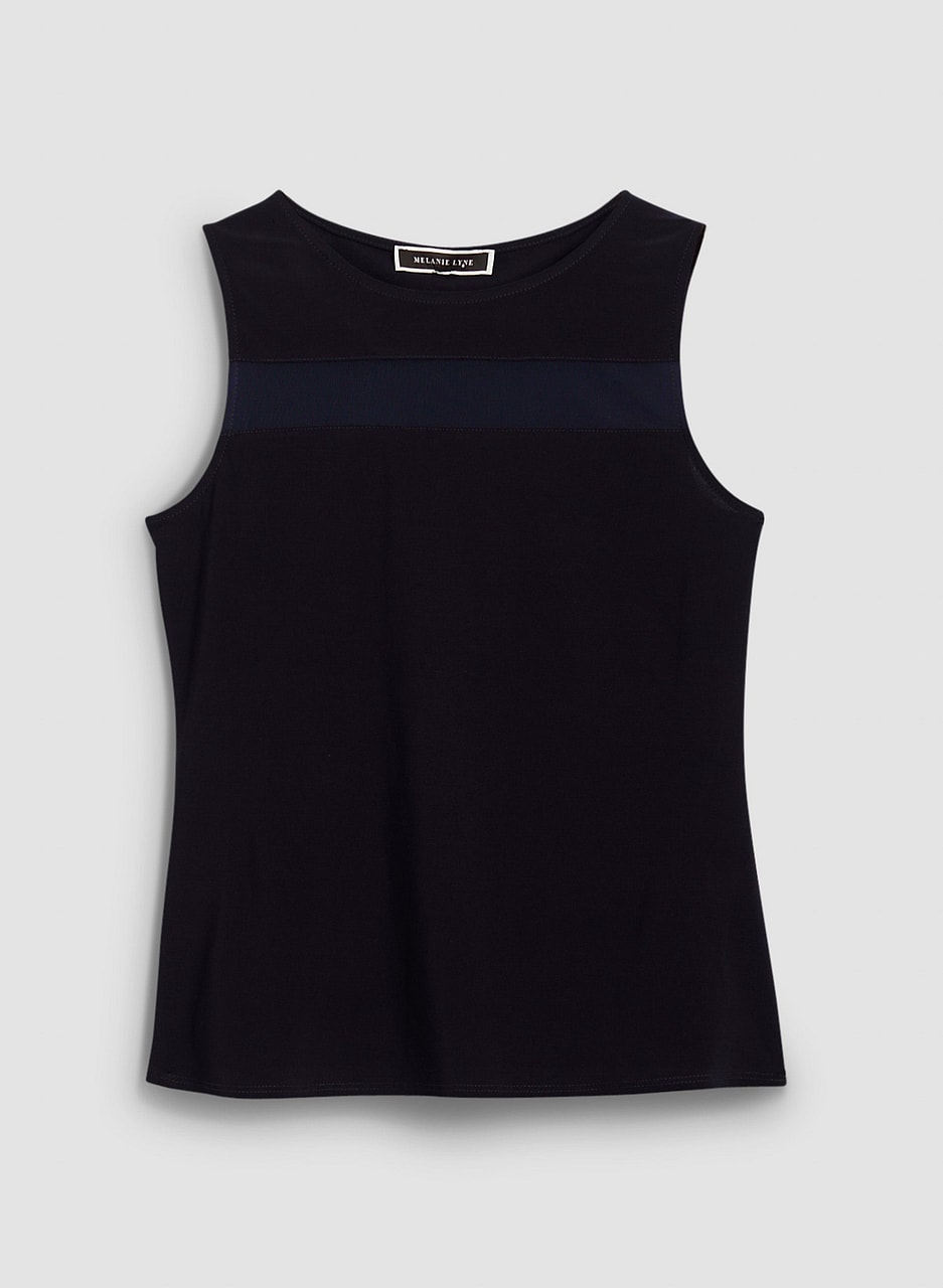 Mesh Detail Sleeveless Top