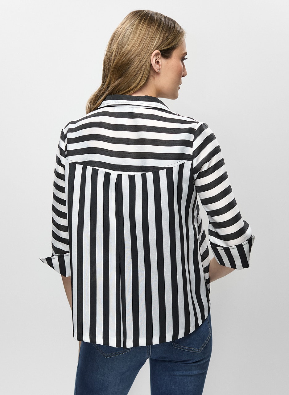 Joseph Ribkoff - Stripe Button Detail Jacket