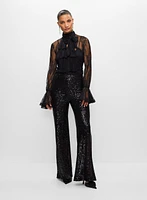 Pull-On Sequin Pants