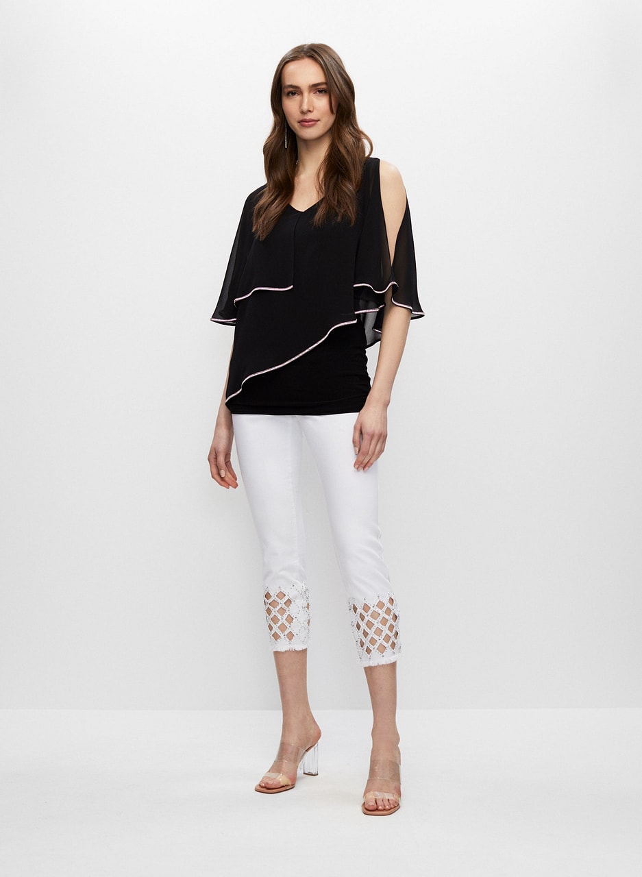 Joseph Ribkoff - Double-Layer Chiffon Blouse