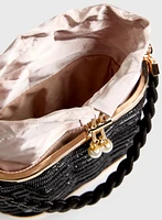 Satin Lined Woven Clutch