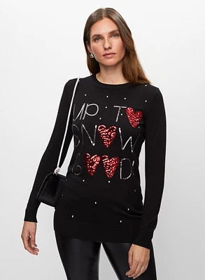 Frank Lyman - Embellished Pullover Sweater