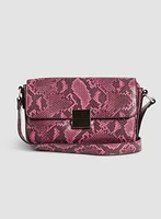 Snakeskin Texture Crossbody Bag