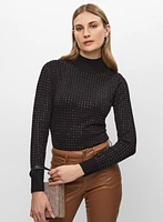 Joseph Ribkoff - Mock Neck Embellished Sweater