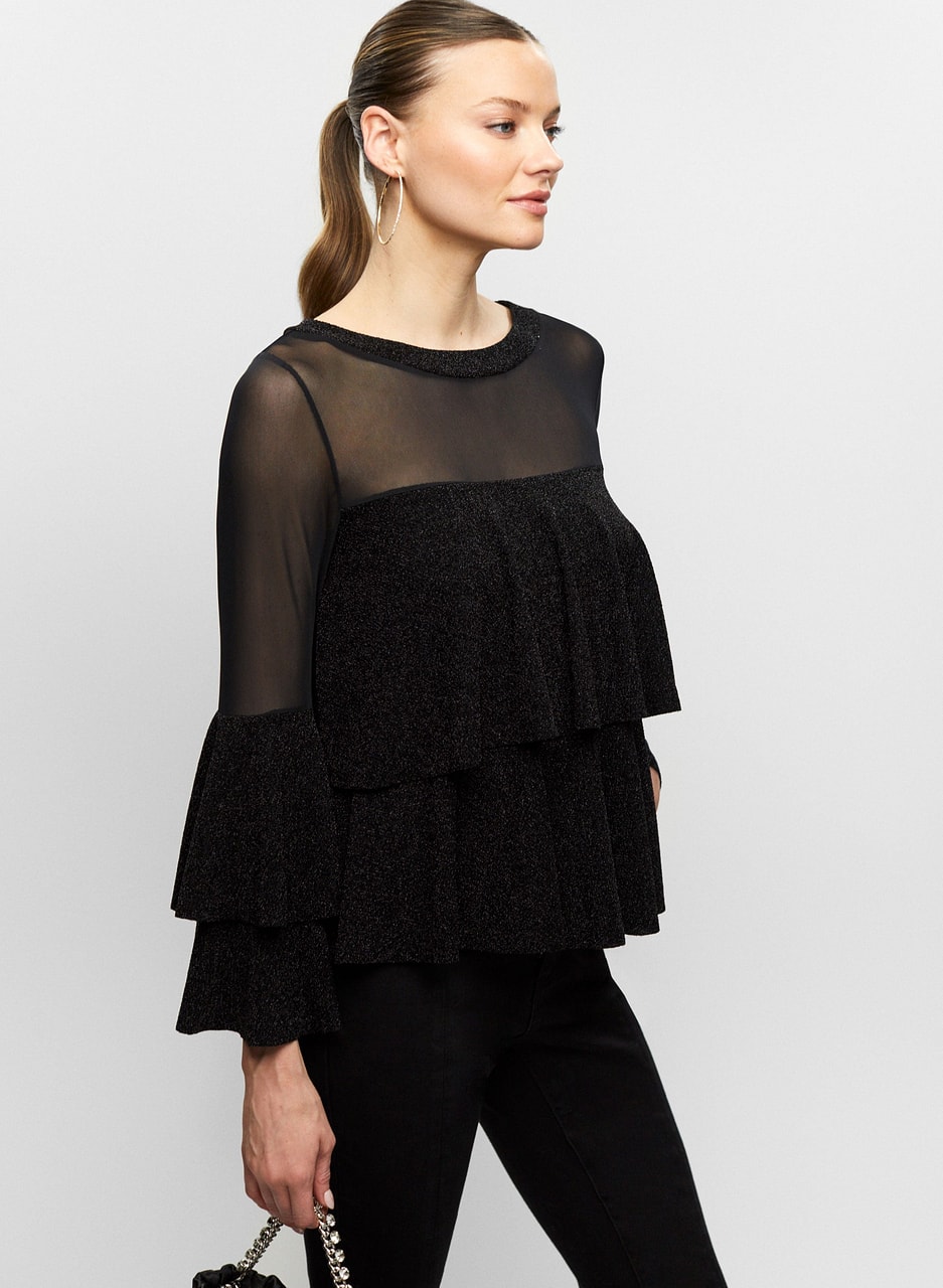 Tiered Ruffle Illusion Top