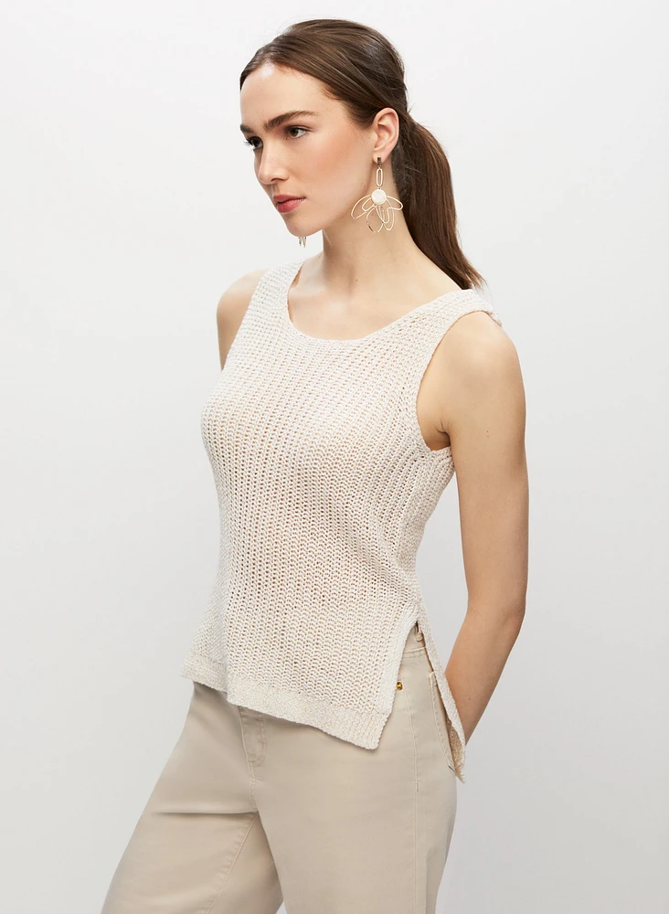 Open Weave Sleeveless Pullover