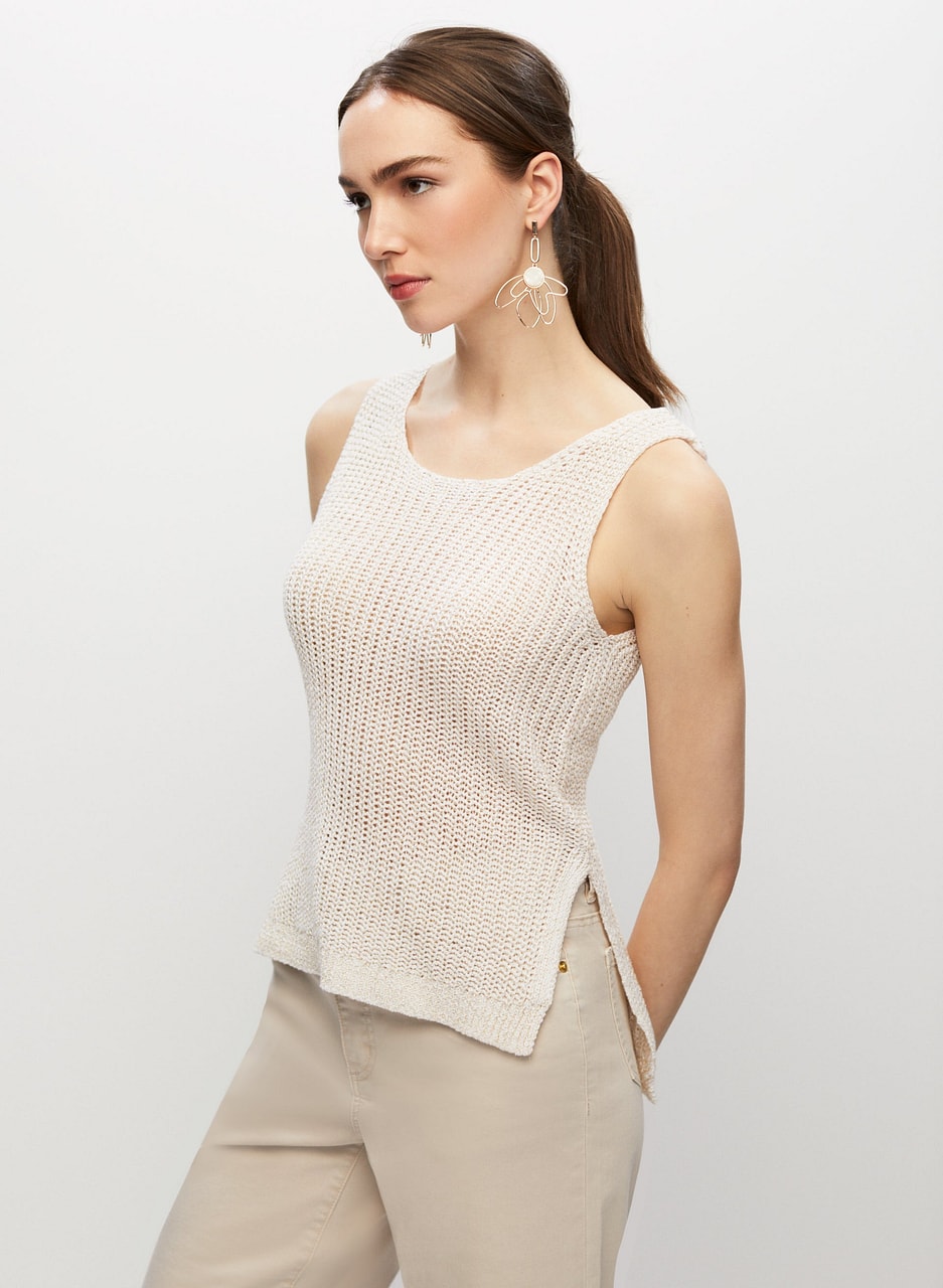 Open Weave Sleeveless Pullover