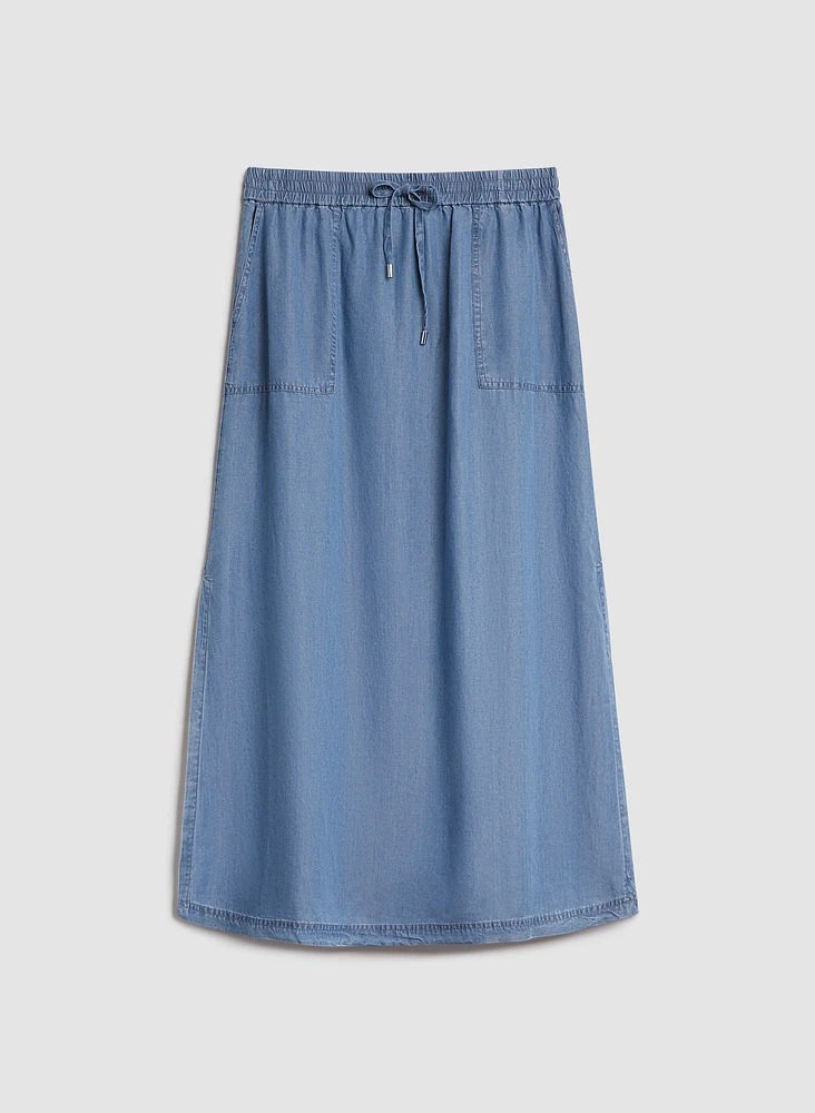 Tencel Pull-On Skirt